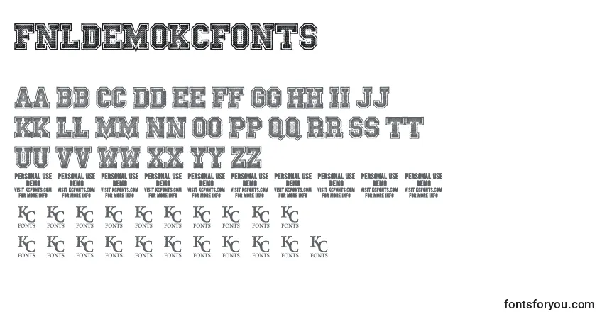 Schriftart FnlDemoKcfonts – Alphabet, Zahlen, spezielle Symbole