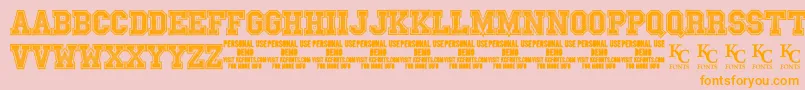 FnlDemoKcfonts Font – Orange Fonts on Pink Background