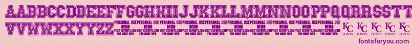 FnlDemoKcfonts Font – Purple Fonts on Pink Background