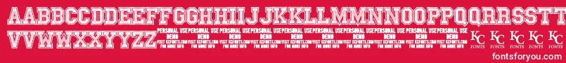 FnlDemoKcfonts Font – White Fonts on Red Background
