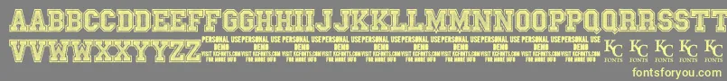 FnlDemoKcfonts Font – Yellow Fonts on Gray Background