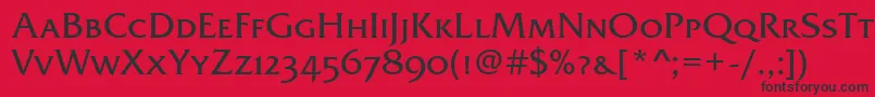 FrizQuadrataScTt Font – Black Fonts on Red Background