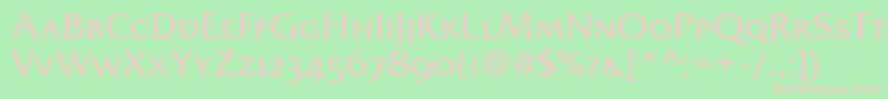 FrizQuadrataScTt Font – Pink Fonts on Green Background