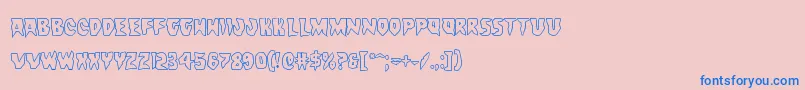 Countsuckulaout Font – Blue Fonts on Pink Background