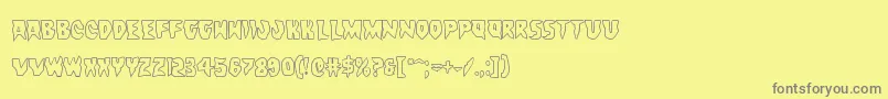 Шрифт Countsuckulaout – серые шрифты на жёлтом фоне