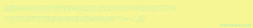 Countsuckulaout Font – Green Fonts on Yellow Background