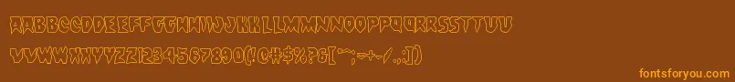 Countsuckulaout Font – Orange Fonts on Brown Background