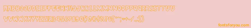 Countsuckulaout Font – Orange Fonts on Pink Background