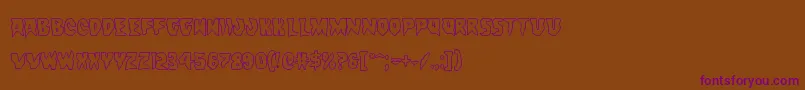 Countsuckulaout Font – Purple Fonts on Brown Background