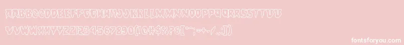 Шрифт Countsuckulaout – белые шрифты на розовом фоне