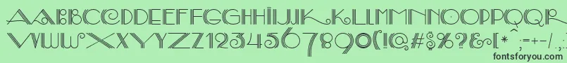 SambaDecorc Font – Black Fonts on Green Background