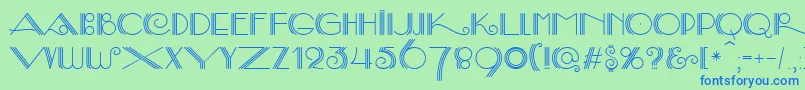 SambaDecorc Font – Blue Fonts on Green Background