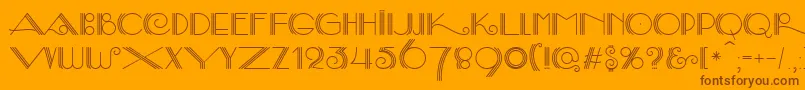 SambaDecorc Font – Brown Fonts on Orange Background