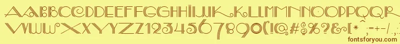 SambaDecorc Font – Brown Fonts on Yellow Background