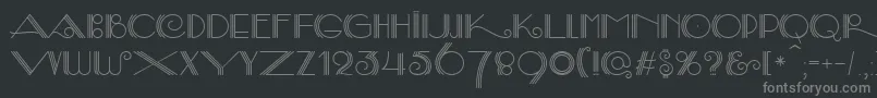 フォントSambaDecorc – 黒い背景に灰色の文字