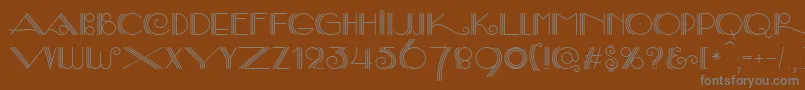 SambaDecorc Font – Gray Fonts on Brown Background