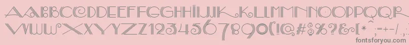 SambaDecorc Font – Gray Fonts on Pink Background