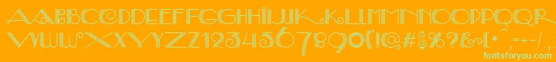 SambaDecorc Font – Green Fonts on Orange Background