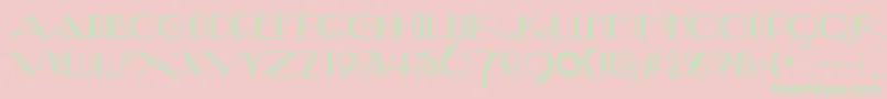 SambaDecorc Font – Green Fonts on Pink Background