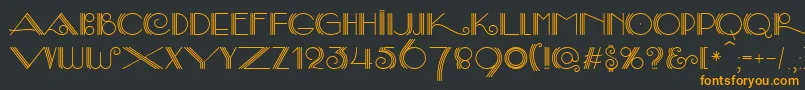 SambaDecorc Font – Orange Fonts on Black Background