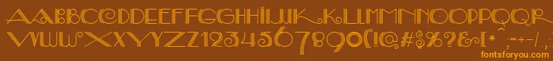 SambaDecorc Font – Orange Fonts on Brown Background