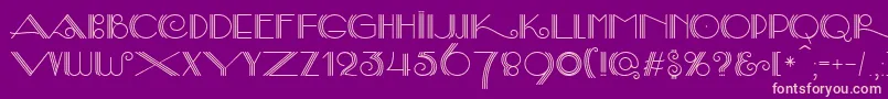 SambaDecorc Font – Pink Fonts on Purple Background
