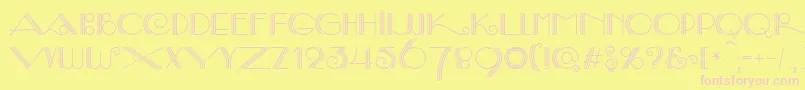 SambaDecorc Font – Pink Fonts on Yellow Background