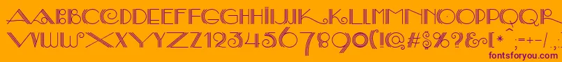 SambaDecorc Font – Purple Fonts on Orange Background