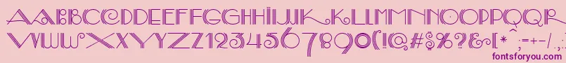 SambaDecorc Font – Purple Fonts on Pink Background
