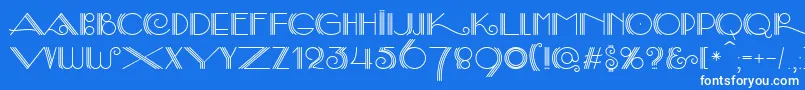 SambaDecorc Font – White Fonts on Blue Background