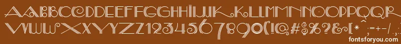 SambaDecorc Font – White Fonts on Brown Background