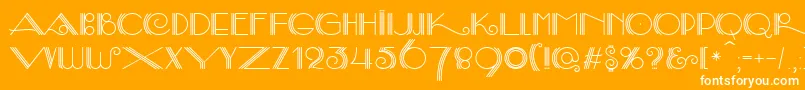 SambaDecorc Font – White Fonts on Orange Background