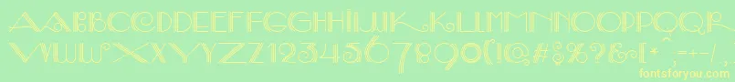 SambaDecorc Font – Yellow Fonts on Green Background