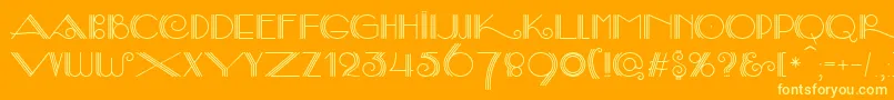 SambaDecorc Font – Yellow Fonts on Orange Background