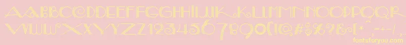 SambaDecorc Font – Yellow Fonts on Pink Background