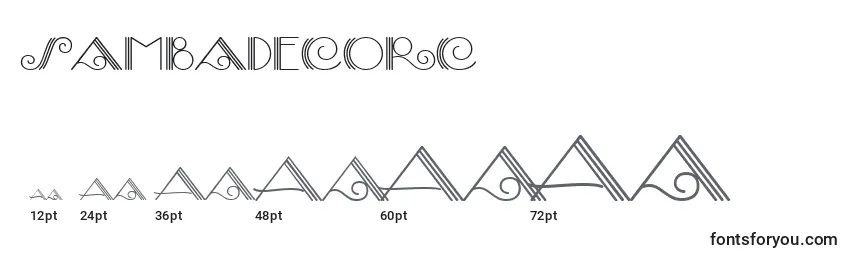 SambaDecorc Font Sizes