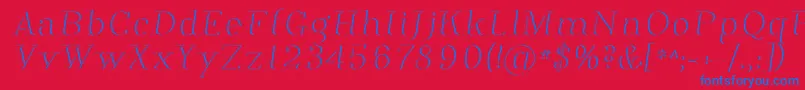 PhosphorusDihydride Font – Blue Fonts on Red Background