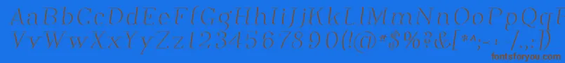 PhosphorusDihydride-Schriftart – Braune Schriften auf blauem Hintergrund