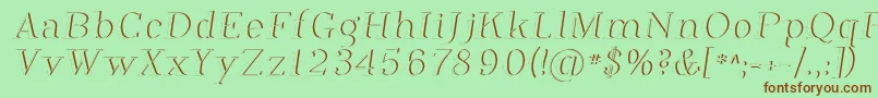 PhosphorusDihydride Font – Brown Fonts on Green Background