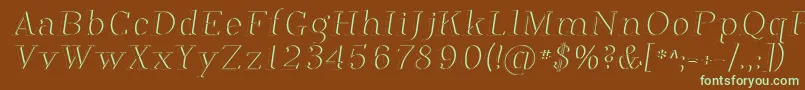 PhosphorusDihydride Font – Green Fonts on Brown Background