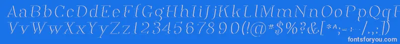 PhosphorusDihydride-Schriftart – Rosa Schriften auf blauem Hintergrund