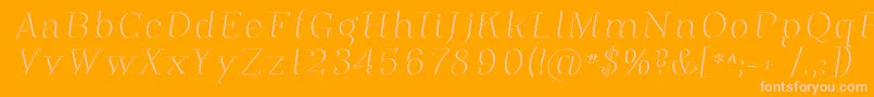 PhosphorusDihydride-Schriftart – Rosa Schriften auf orangefarbenem Hintergrund