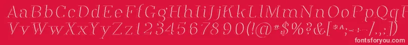 PhosphorusDihydride Font – Pink Fonts on Red Background