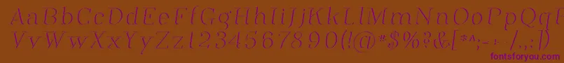 PhosphorusDihydride Font – Purple Fonts on Brown Background