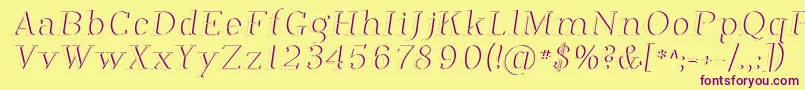 PhosphorusDihydride Font – Purple Fonts on Yellow Background