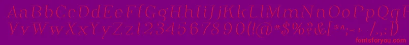 PhosphorusDihydride-Schriftart – Rote Schriften auf violettem Hintergrund