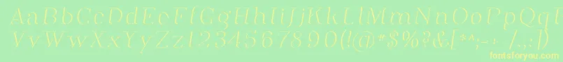 PhosphorusDihydride Font – Yellow Fonts on Green Background