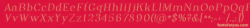 PhosphorusDihydride Font – Yellow Fonts on Red Background