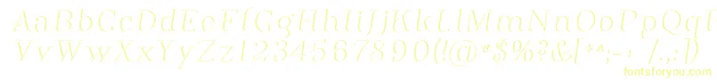 フォントPhosphorusDihydride – 白い背景に黄色の文字