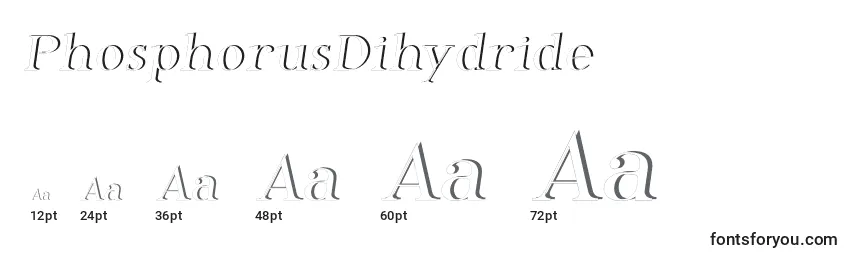 Размеры шрифта PhosphorusDihydride